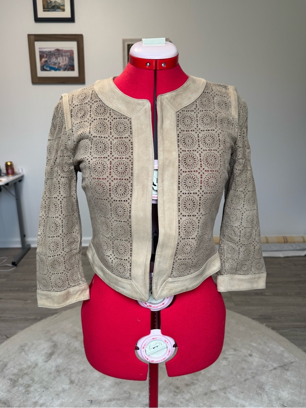 Women's Suede Laser-Cut Jacket